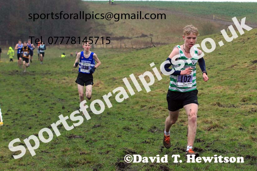 Mens under-17s 2022 North Eastern Harrier League, Thornley Farm, Peterlee, County Durham. Photo: David T. Hewitson/Sports for All Pics